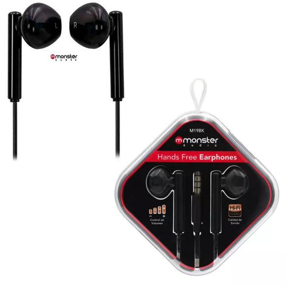 AUDIFONOS CON M/L NEGRO MONSTER M19BK