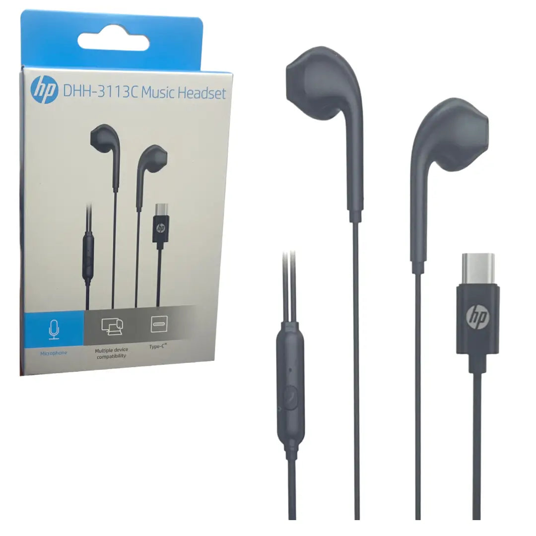 AUDIFONOS CON M/L TIPO C NEGRO DHH-3113C-BK HP