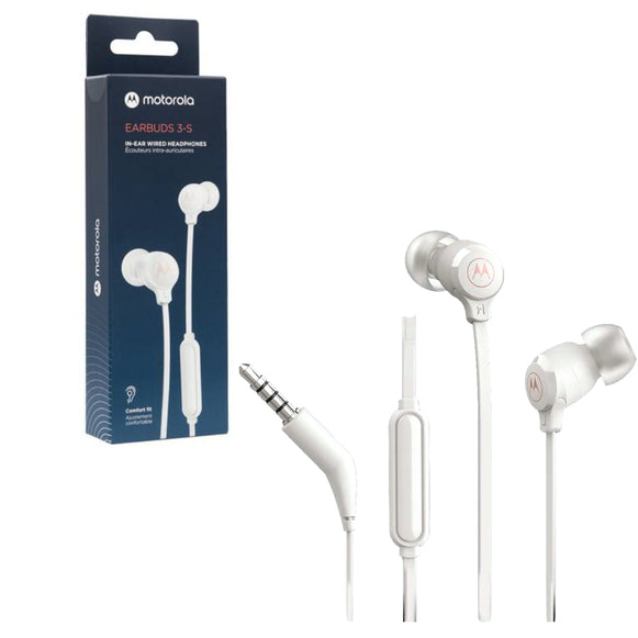 AUDIFONOS M/LIBRES BLANCO EARBUDS3-S MOTOROLA