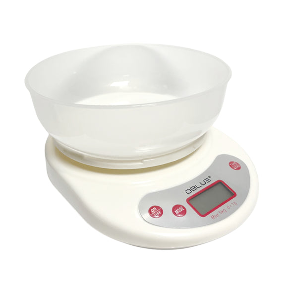 BALANZA DIGITAL CON RECIPIENTE 5KG DBLUE DBPDWS36