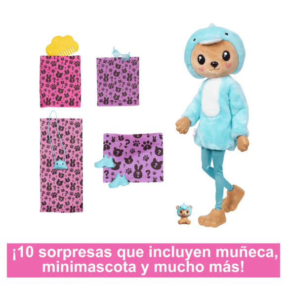 BARBIE CUTIE REVEAL OSITO DISFRAZADO DE DELFIN HRK22 HRK25
