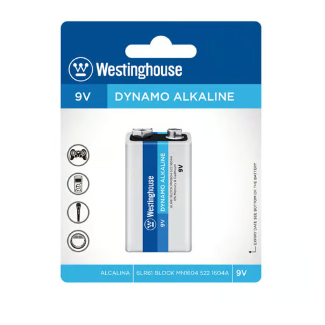 BATERIA 9V ALCALINA WESTINGHOUSE