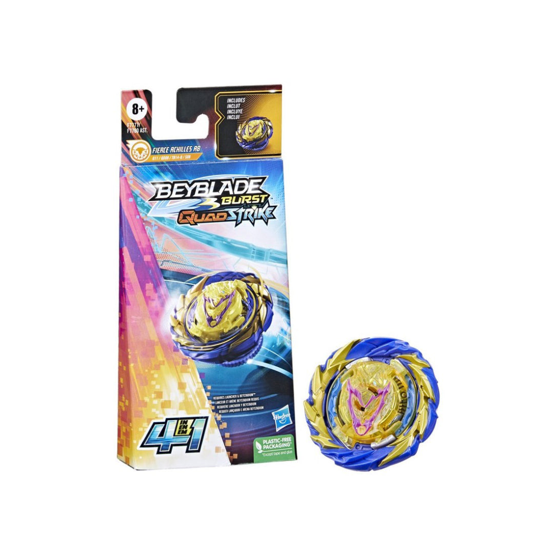 BEYBLADE BURST QUADSTRIKE FIERCE ACHILLES A8 HASBRO F7777