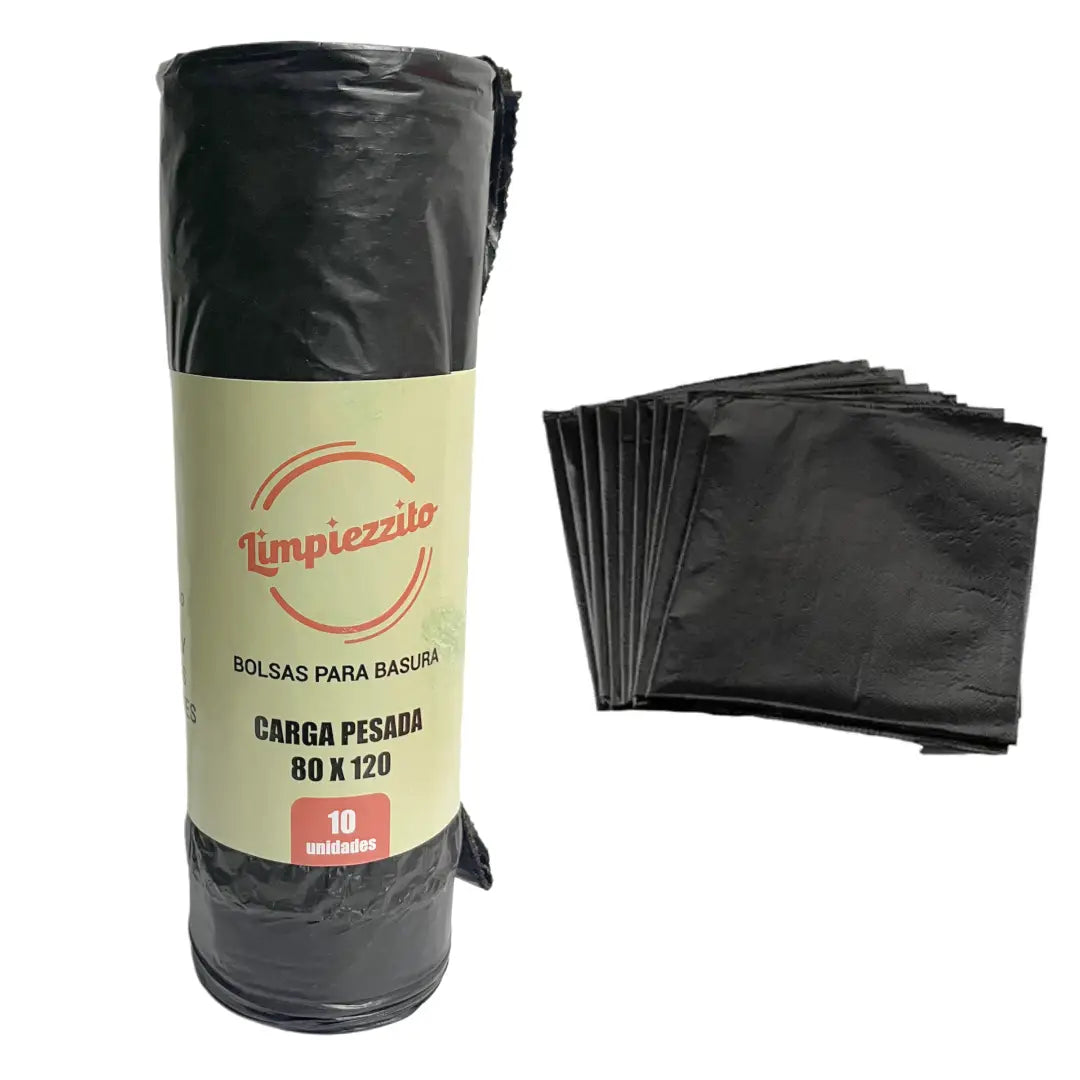 BOLSA DE BASURA GRANDE 80X120 (10 UNIDADES) LIMPIEZZITO