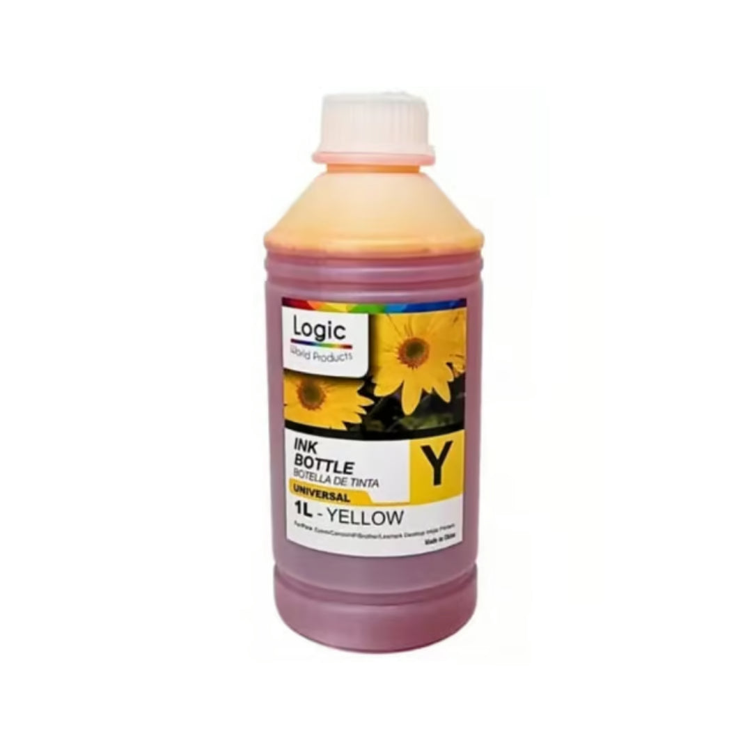 BOTELLA DE TINTA UNIVERSAL AMARILLO 1L LOGIC