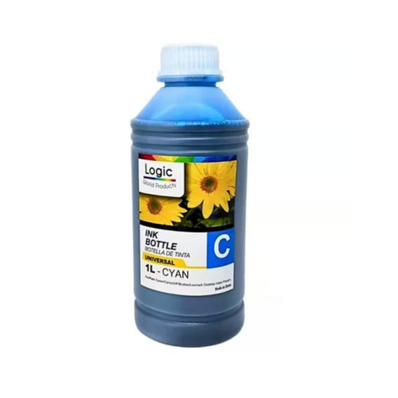 BOTELLA DE TINTA UNIVERSAL CYAN 1L LOGIC