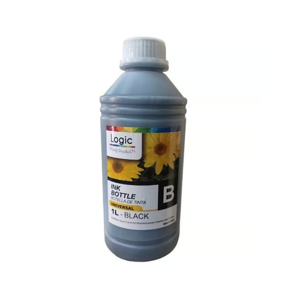 BOTELLA DE TINTA UNIVERSAL NEGRO 1L LOGIC