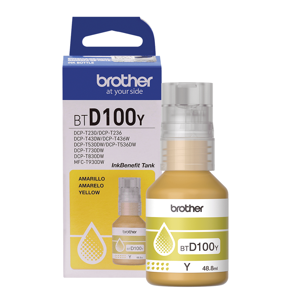TINTA BTD100Y AMARILLA BROTHER