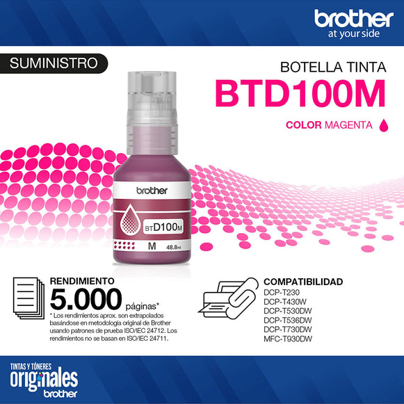 TINTA BTD100M MAGENTA BROTHER