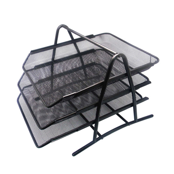 Bandeja Porta Documento Triple Malla Metal Lavoro 391747