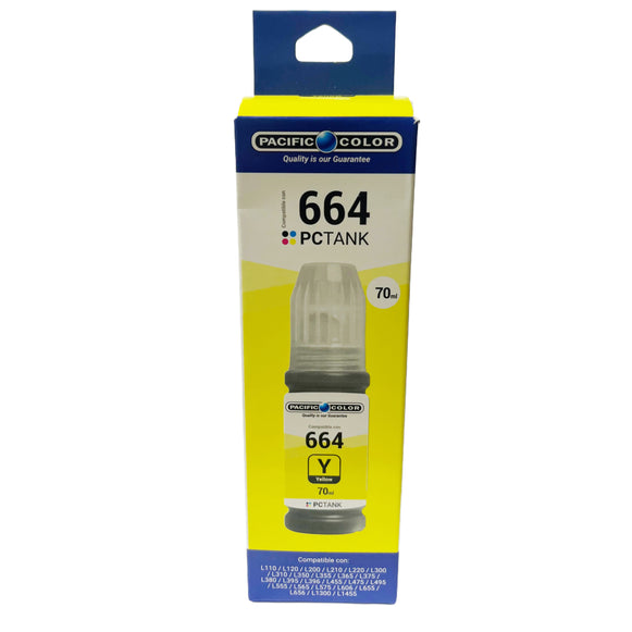 Botella de Tinta Alternativa 664 Amarillo Pacific Color