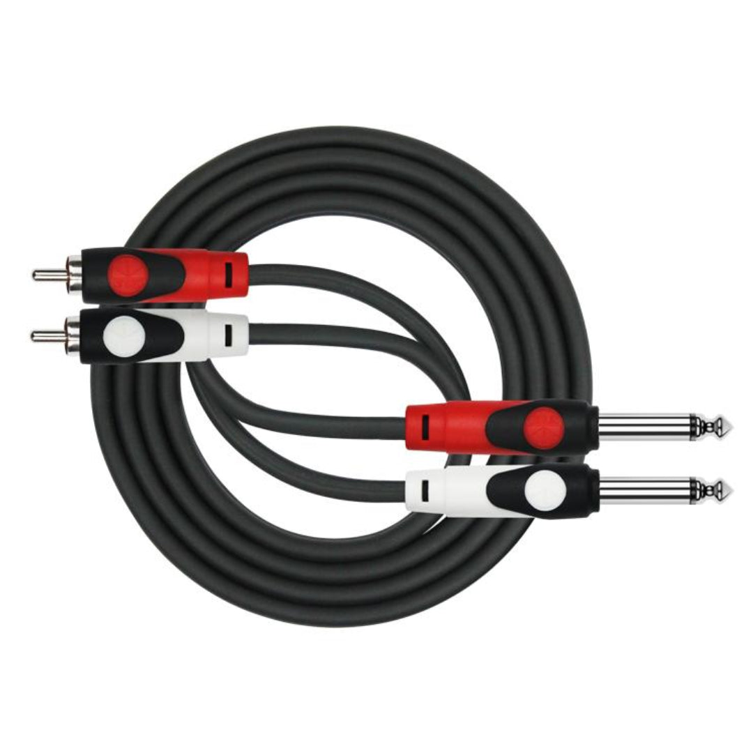 CABLE 2 RCA A 2 PLUG 6.3mm 3 METROS KIRLIN LGA404-3M