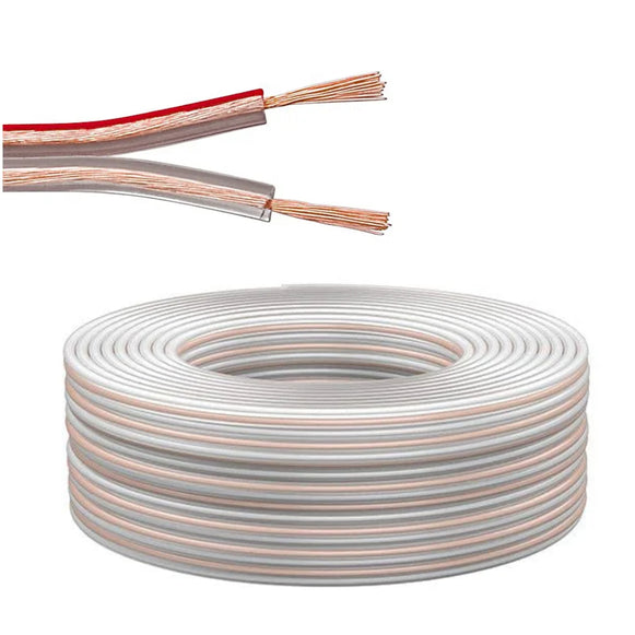 CABLE AUDIO PARA PARLANTE TRANSPARENTE AWG24 300 METROS