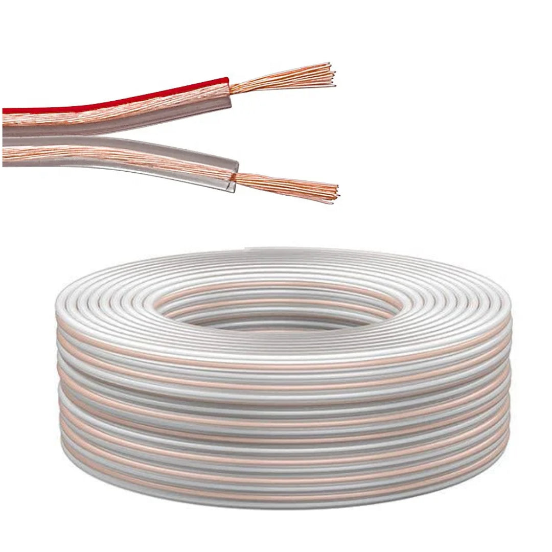 CABLE AUDIO PARA PARLANTE TRANSPARENTE AWG24 300 METROS