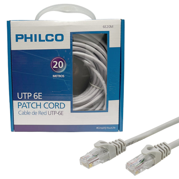 CABLE DE RED CAT6 20MT PHILCO 6E20M