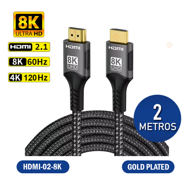 CABLE HDMI 2.1 8K 2 METROS EVOTECH HDMI-02-8K