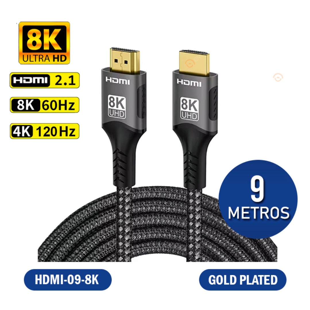 CABLE HDMI 2.1 8K 9 METROS EVOTECH HDMI-09-8K