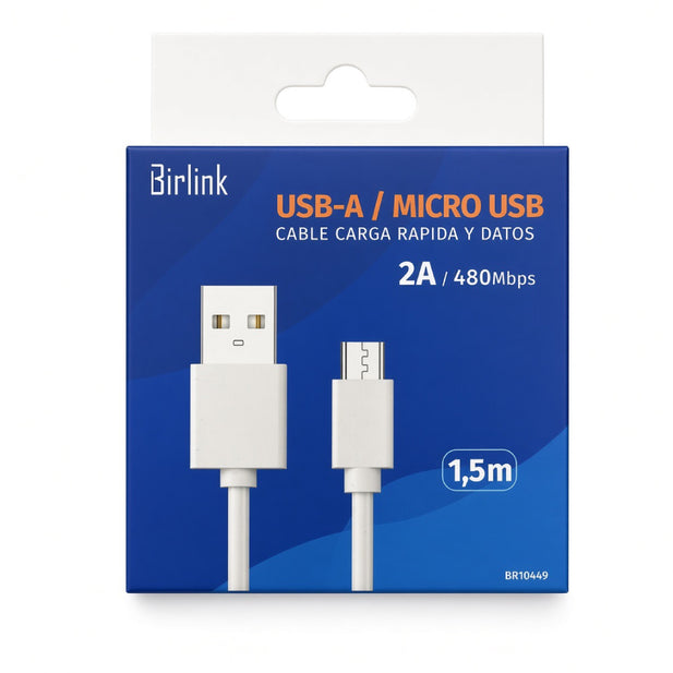 CABLE MICRO USB 1.5M 2A BIRLINK BR10449