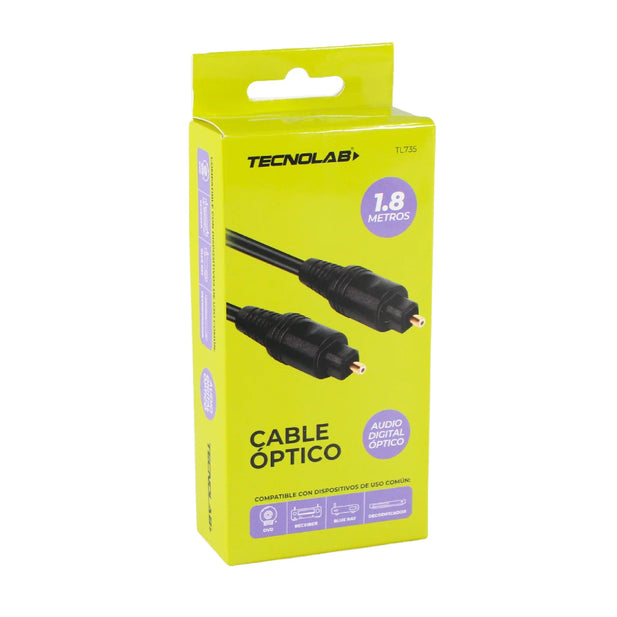 CABLE OPTICO DE AUDIO 1.8M TECNOLAB TL735