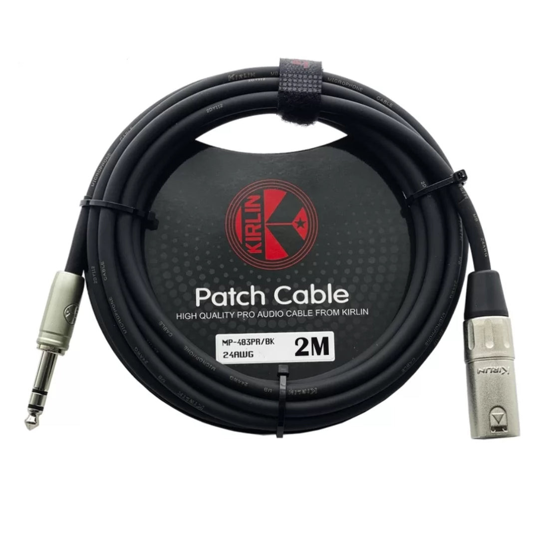 CABLE PLUG STEREO A XLR M 2M KIRLIN MP-483PR
