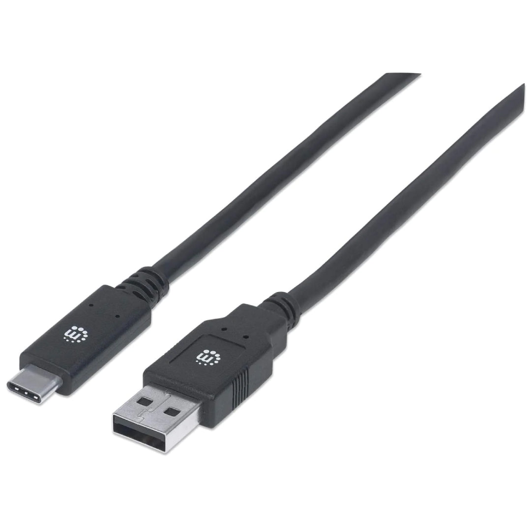 Cable USB-C a USB-A 3A 5Gbps 2m Manhattan 354974 USB 3.0/2.0