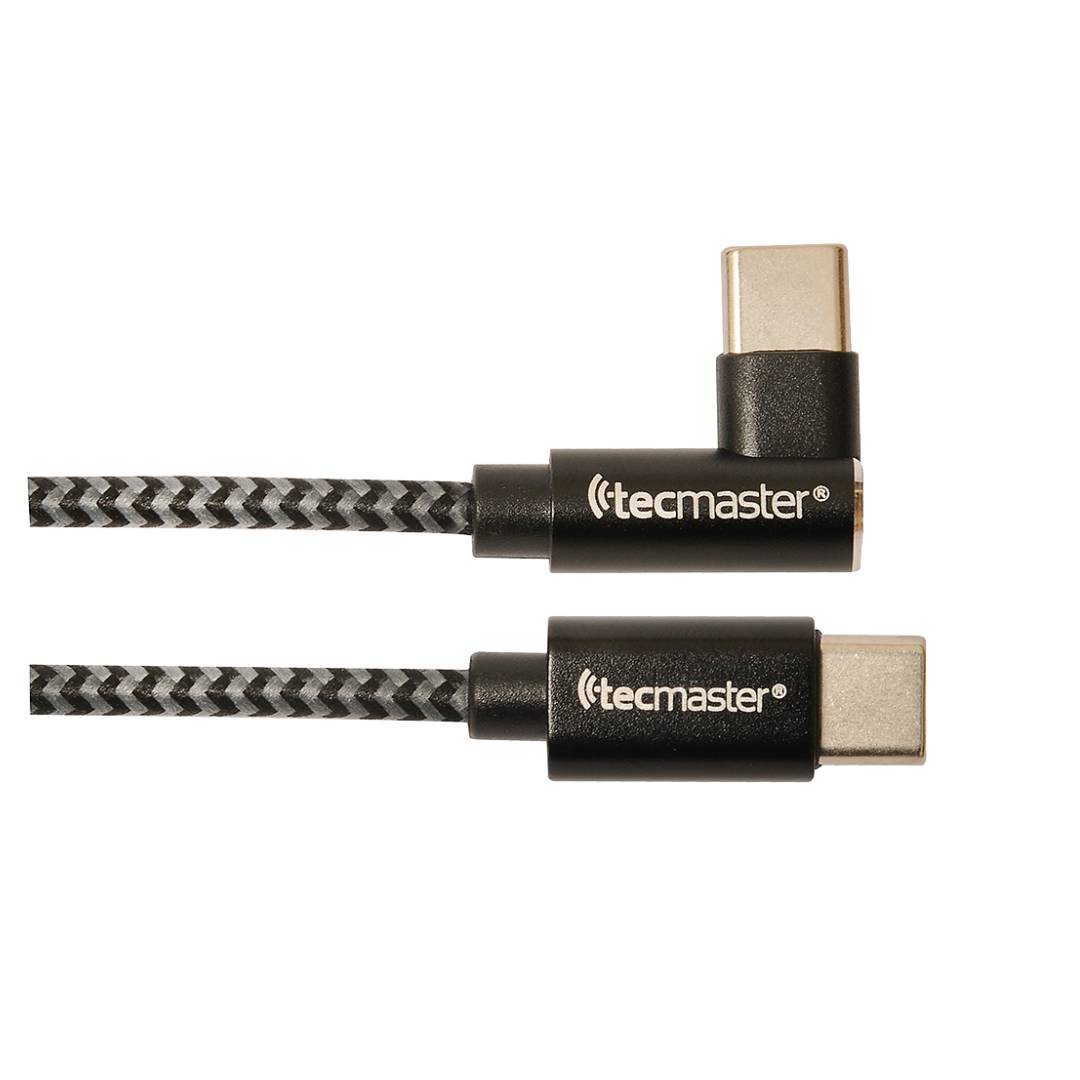 CABLE TIPO C A TIPO C (ANGULO) TRENZADO 3A TECMASTER TM-200544