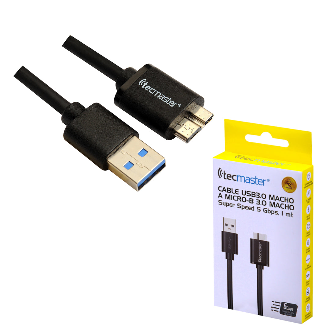 CABLE USB-A 3.0 A MICRO-B 3.0 1M TECMASTER TM-100551