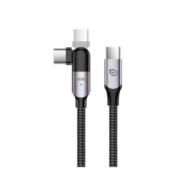 Cable USB-C a USB-C Dusted giratorio 2 m 60 W | DUS-CABL-180-2M