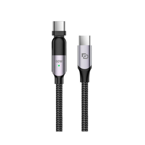 Cable USB-C a USB-C Dusted giratorio 2 m 60 W | DUS-CABL-180-2M