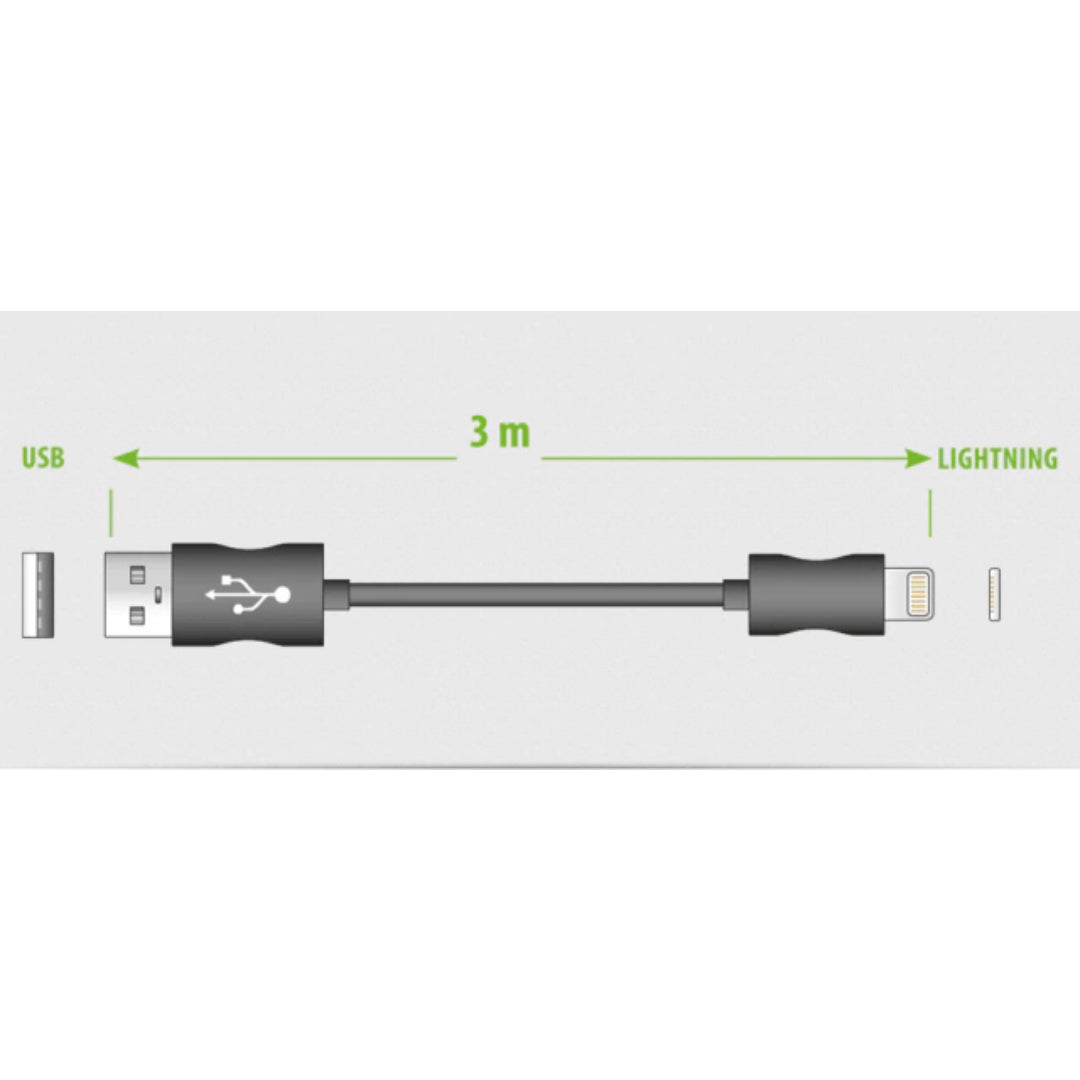CABLE USB- LIGHTNING 3M ONE FOR ALL CC3322