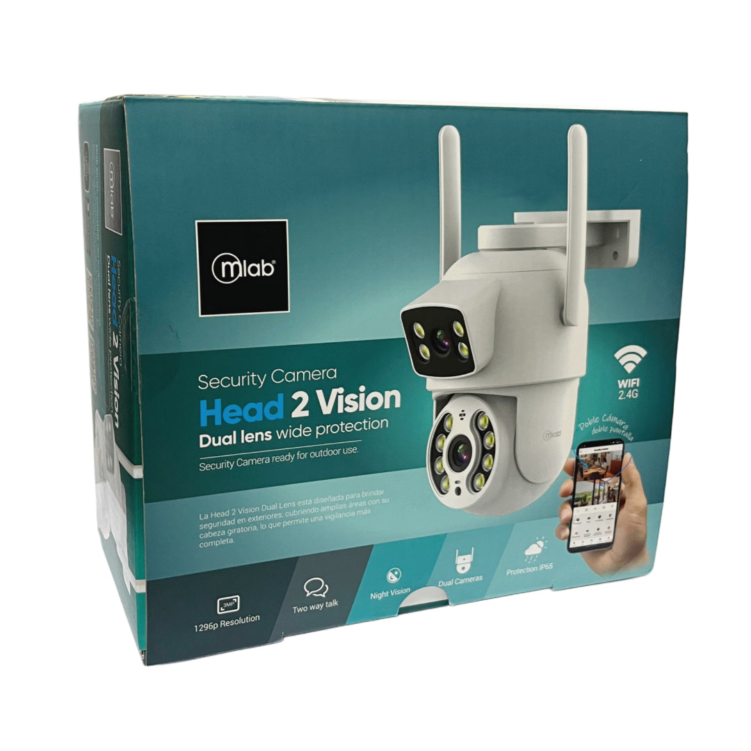 CAMARA DE SEGURIDAD DOBLE LENTE FULL HD MLAB 9419