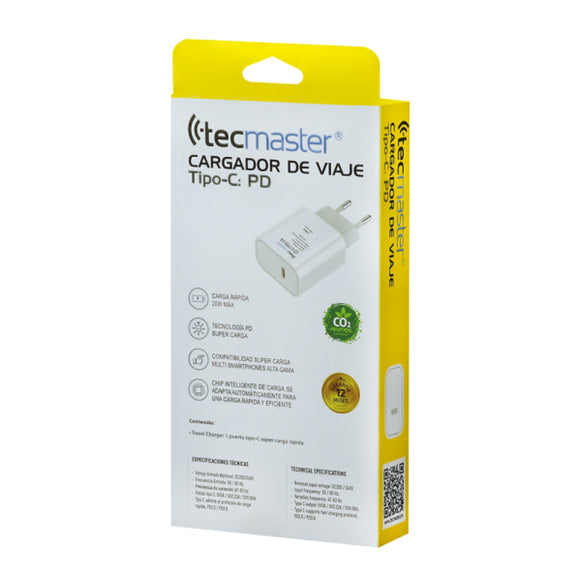 CARGADOR DE PARED TIPO-C TECMASTER TM-200524