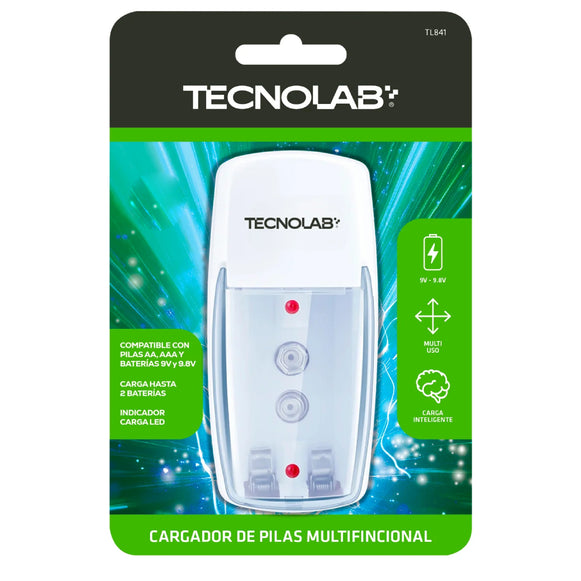 CARGADOR DE PILAS AA/AAA/9V TECNOLAB TL841