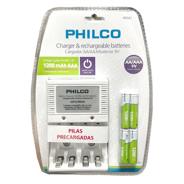 CARGADOR DE PILAS + PILAS x4AAA PHILCO 9854J