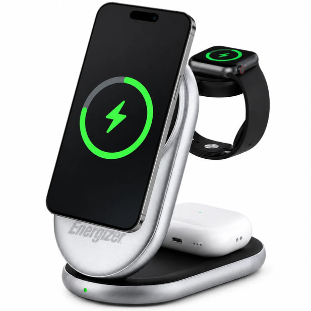 CARGADOR INALAMBRICO MAGNETICO 3 EN 1 ENERGIZER WCP313 BK