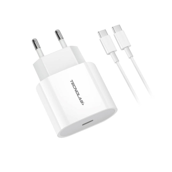 CARGADOR TIPO C + CABLE USB-C TL464 TECNOLAB