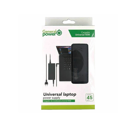 CARGADOR UNIVERSAL DE NOTEBOOK 19V 45W GENERAL POWER 45SLI