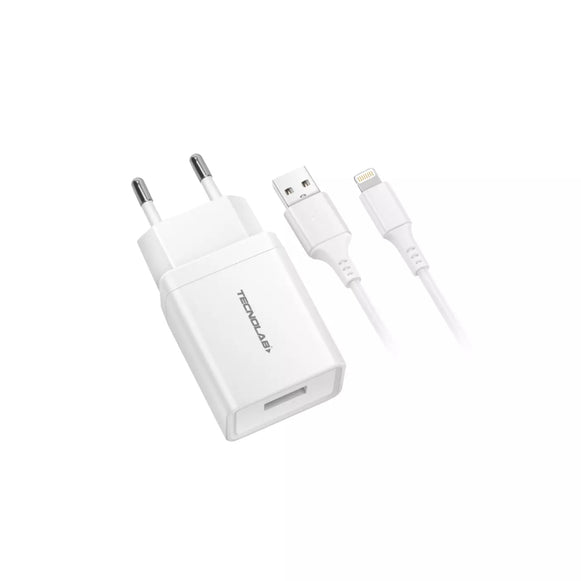 CARGADOR USB + CABLE LIGTHNING TL459 TECNOLAB