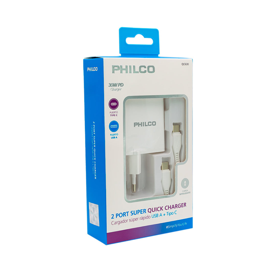 CARGADOR  30W PHILCO QC630