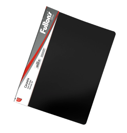 CARPETA CON 10 FUNDAS OFICIO NEGRO FULTONS 100579
