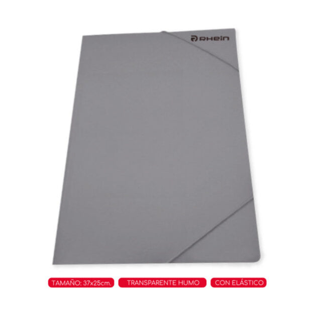 CARPETA ELASTICO PP TRANSPARENTE HUMO RHEIN 558768