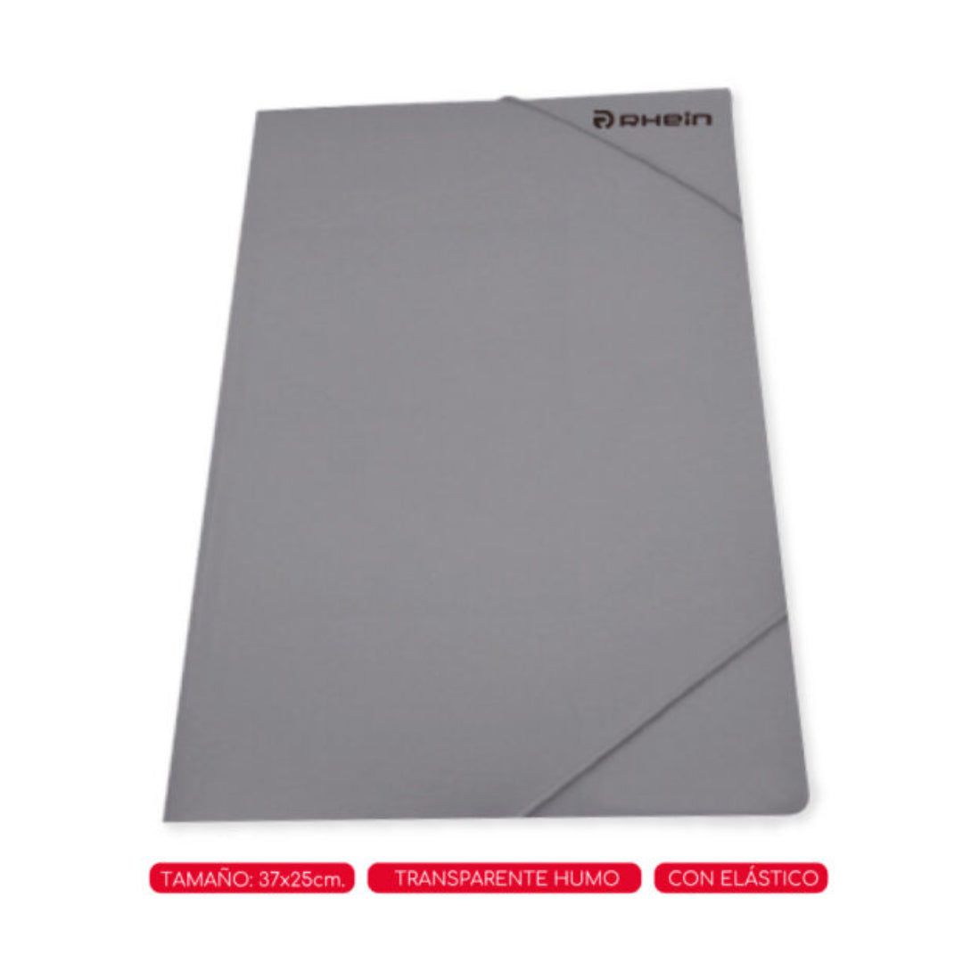 CARPETA ELASTICO PP TRANSPARENTE HUMO RHEIN 558768
