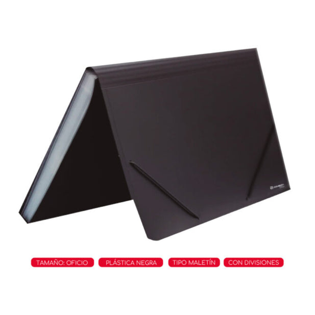 CARPETA FUELLE CON 12 DIVISIONES NEGRO RHEIN 559227