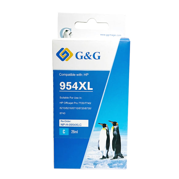 CARTUCHO DE TINTA ALTERNATIVO CYAN 954XL G&G