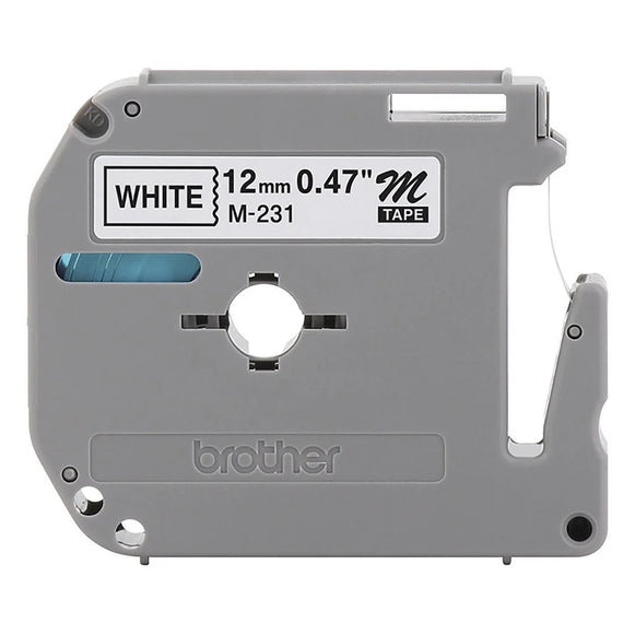 CINTA ROTULADORA NEGRO SOBRE BLANCO M-231 BROTHER