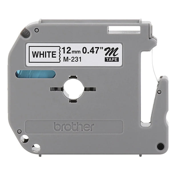 CINTA ROTULADORA NEGRO SOBRE BLANCO M-231 BROTHER