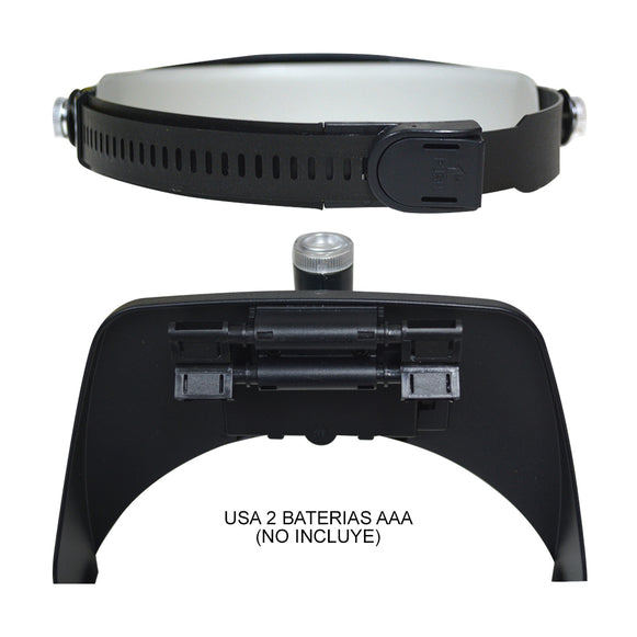 CINTILLO CON LUPA Y LINTERNA LED LUN-6LDX NIKULA