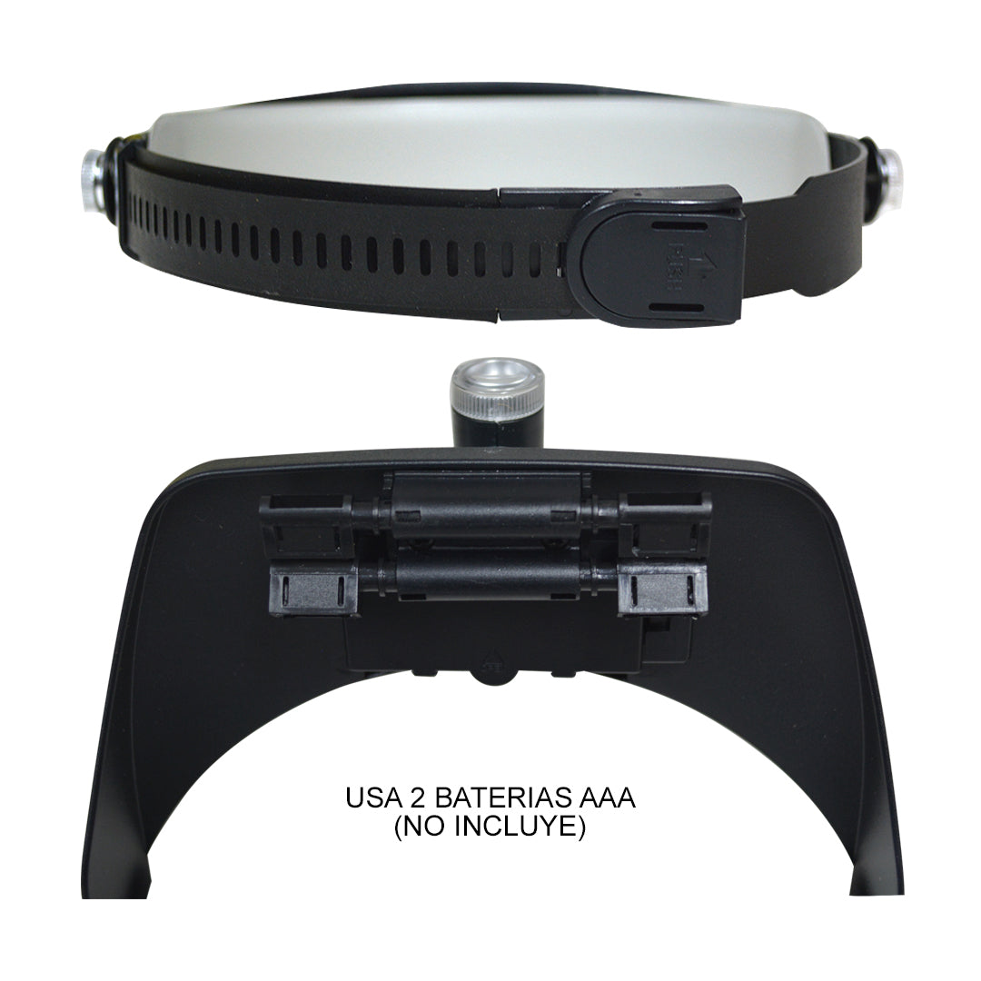 CINTILLO CON LUPA Y LINTERNA LED LUN-6LDX NIKULA