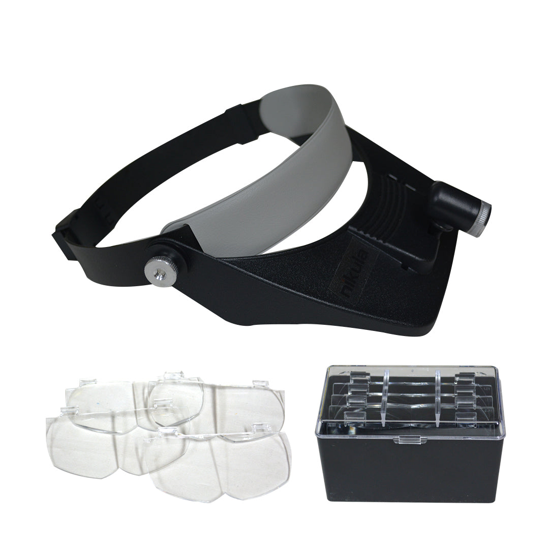 CINTILLO CON LUPA Y LINTERNA LED LUN-6LDX NIKULA