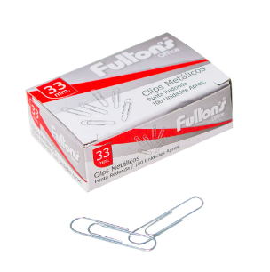 PACK 10 CAJAS 33MM CLIP METALICO FULTONS 107135 1000 clips